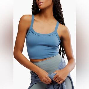 FP Movement by Free People All Clear Solid Cami in Skyline Blue Size XL NWT